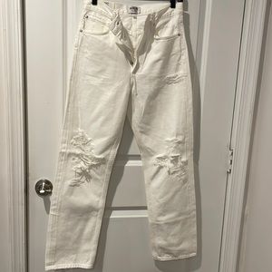 AGOLDE NWT 90’s Mid Rise White Denim